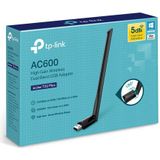 TP-Link - Archer T2U Plus - USB-adapter - Zwart - 600 Mbit/s - Dual Band