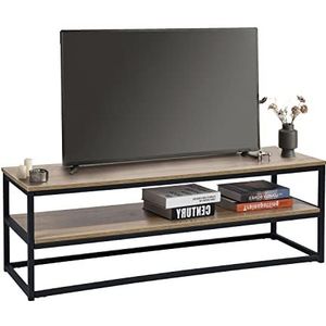 MEUBLE COSY FACTO TV STAND OAK,Meerkleurenfunctionele tv-kast, salontafel, met plank, grote opbergruimte,120x40x42cm,Eik