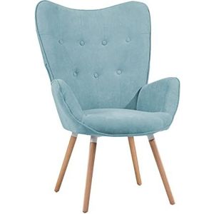 Moderne Relaxstoel Fauteuil Loungestoel Gestoffeerde Stoel Massief Houten Poten