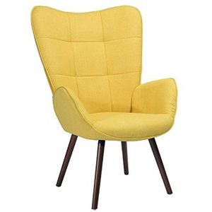 Moderne Relaxstoel Fauteuil Loungestoel Gestoffeerde Stoel Massief Houten Poten