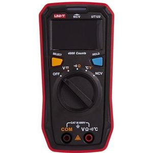 UNI-T UT123T residentiële multimeter, 600 V AC/DC, -40°C-300°C/-40°F-572°F