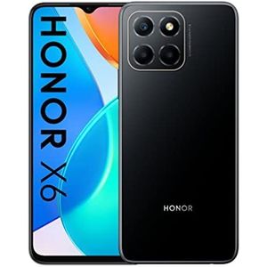 Honor X6 4+64GB DS 4G MIDDERNACHT ZWART (64 GB, Middernachtelijk zwart, 6.50", Enkele SIM, 4G), Smartphone, Zwart