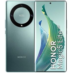 HONOR 5109AMACMagic5 Lite Smartphone 5G 6 + 128 GB mobiele telefoon Snapdragon 695 120 Hz gebogen AMOLED-display 667 inch triple-camera lange batterijduur van 5100 mAh Dual-SIM Android 12 Emerald Groen