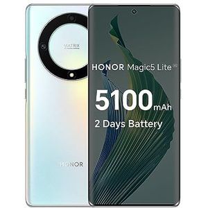 Honor Magic5 Lite (256 GB, Zilver, 6.67"""", Dubbele SIM, 64 Mpx, 5G), Smartphone, Zilver