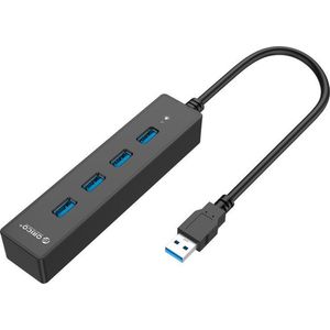 Orico USB-A Hub - 4x USB-A - USB 3.2 Gen 1 - LED indicator - 0,3 meter - Zwart