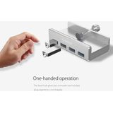 Hub met clip-on design 4 USB 3.0 poorten - Aluminium