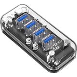 Orico - Transparante USB3.0 Hub - 4 Poorten - 5 Gbps - Datakabel 100cm