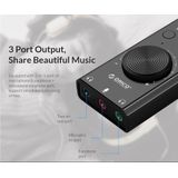 Orico Externe geluidskaart  Stereo en audio - 80dB - Zwart