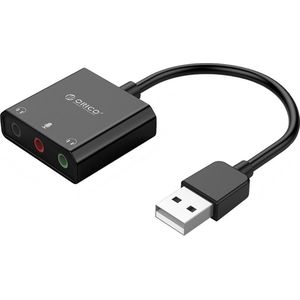 Orico Geluidskaart met koptelefoon, headset en microfoonpoort   - Zwart