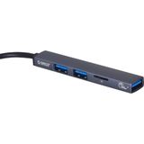 Orico - Hub USB-C 3x USB-A - Grijs - Aluminium - 5 Gbps