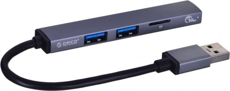 Orico - Hub USB-C 3x USB-A - Grijs - Aluminium - 5 Gbps