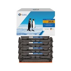 G&G 201A compatibel met HP 201A Tonercartridge-multipack-Zwart/ Cyaan/ Magenta/Geel -Huismerk - 8H2014-5-6-7-G