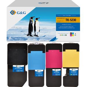 G&G Tonercartridge - Zwart Cyaan Magenta Geel - Multipack - Alternatief voor Kyocera TK-5230