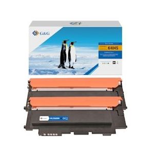 G&G Toner vervangt Samsung CLT-K404S, K404, SU100A Compatibel Zwart  2-pack - 8S4041-G-2