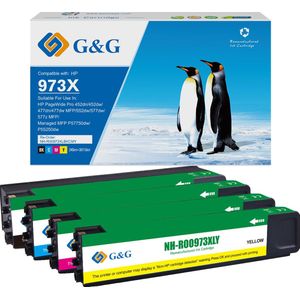 G&G Huismerk Inktcartridge Alternatief voor HP 973X - Multipack Hoge Capaciteit - 109730-1-2-3
