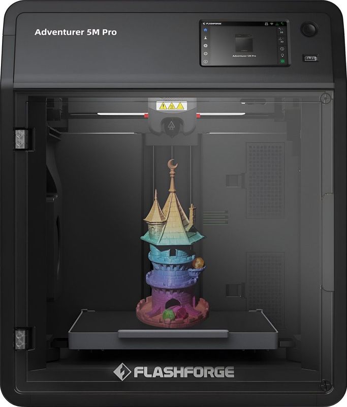 Flashforge Adventurer 5M Pro 3D-printer Verwarmd printbed, Flexibel metaalbed, Incl. filament, Incl. behuizing, Incl. s