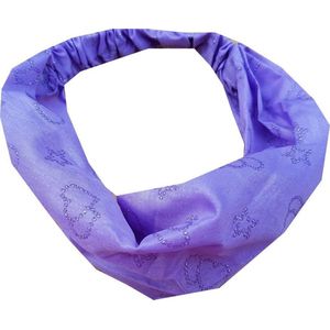 Haarband Bandana 3-in-1 Glitter Hart Ster Paars