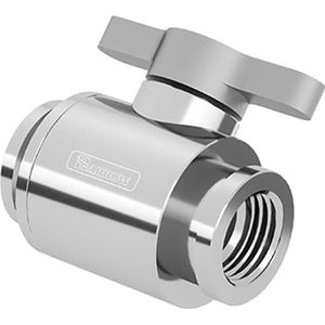 Barrow Kogelkraan (10mm) G1/4 inch Kugelhahn, zilver - zilver