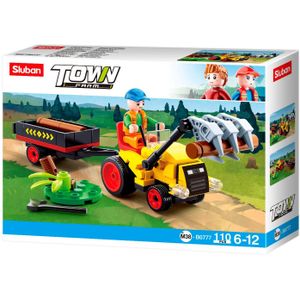 Sluban Town - Traktor met Boomstammen