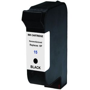 SecondLife inkt cartridge zwart voor HP type HP 15 XL