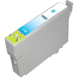 SecondLife inkt cartridge cyaan voor Epson T0802