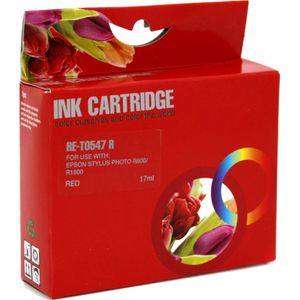Huismerk - T0547 - Inktcartridge - Rood - Compatibel