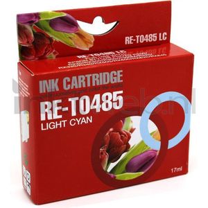 Epson T0485 inktcartridge licht cyaan (123inkt huismerk)