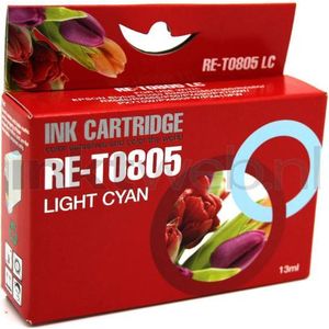 Epson T0805 inktcartridge licht cyaan (123inkt huismerk)