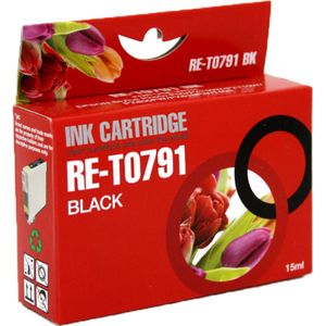 Epson T0791 inktcartridge zwart (123inkt huismerk)