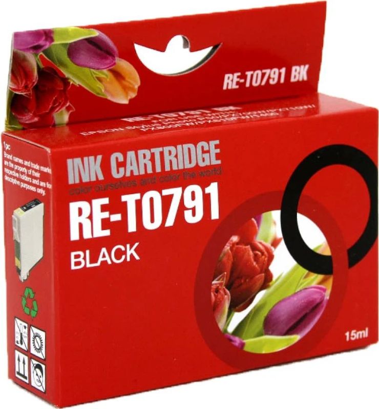 Huismerk Epson T0791 zwart (IW-20791) - Inktcartridge - Compatible XXL