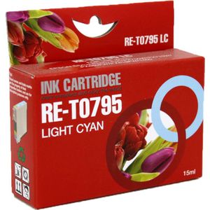 Epson T0795 inktcartridge licht cyaan (123inkt huismerk)