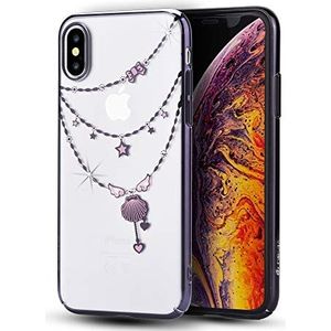Swarovski Crystal Shell hoes voor iPhone X zwart
