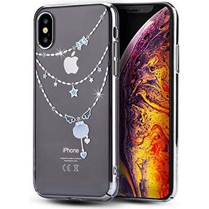 Swarovski Crystal Shell Hoes voor iPhone X Silver