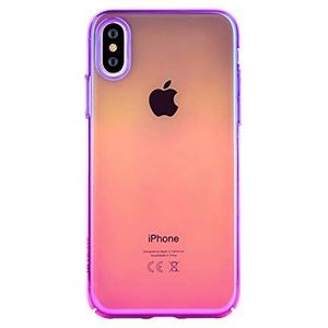 Aurora beschermhoes voor iPhone Xr 6.1, dual kleur violet en roze