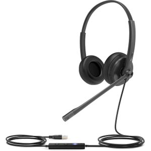 Yealink UH34 Headset Bedraad Hoofdband Kantoor/callcenter Zwart