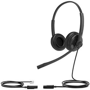 Yealink YHS34 DUAL Hoofdtelefoon/headset Bedraad Hoofdband Bureau/callcenter Zwart