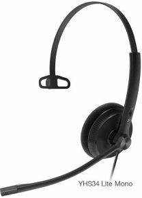 Yealink YHS34 Lite Mono Headset - één oorhoofdtelefoon - RJ aansluitkabel