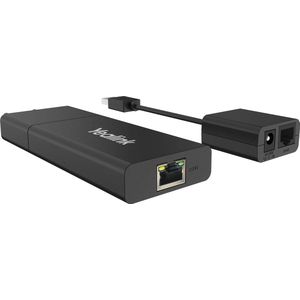 Yealink USB2CAT5E-EXT Netwerkzender & -ontvanger Zwart