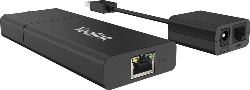 Yealink USB2CAT5E-EXT Netwerkzender & -ontvanger Zwart