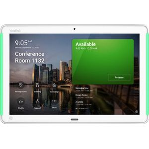 Yealink MSFT - VC kamersysteem RoomPanel Teams Plus (1280 x 800 pixels, 10.10"), Digitale bewegwijzering, Wit