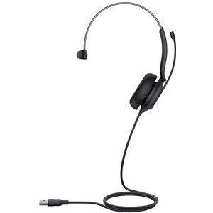 Yealink - UH35 - USB-bedrade Headset - Zwart - Leren Hoofdband