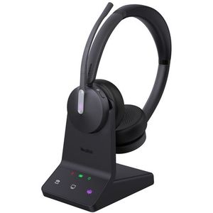 Yealink - WH64 - DECT & Bluetooth Draadloze Headset - Zwart - Hoogwaardige Materialen