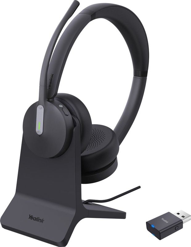 Yealink WH64 - Hybride Dual Teams - Draadloze Headset - Zwart - USB-C