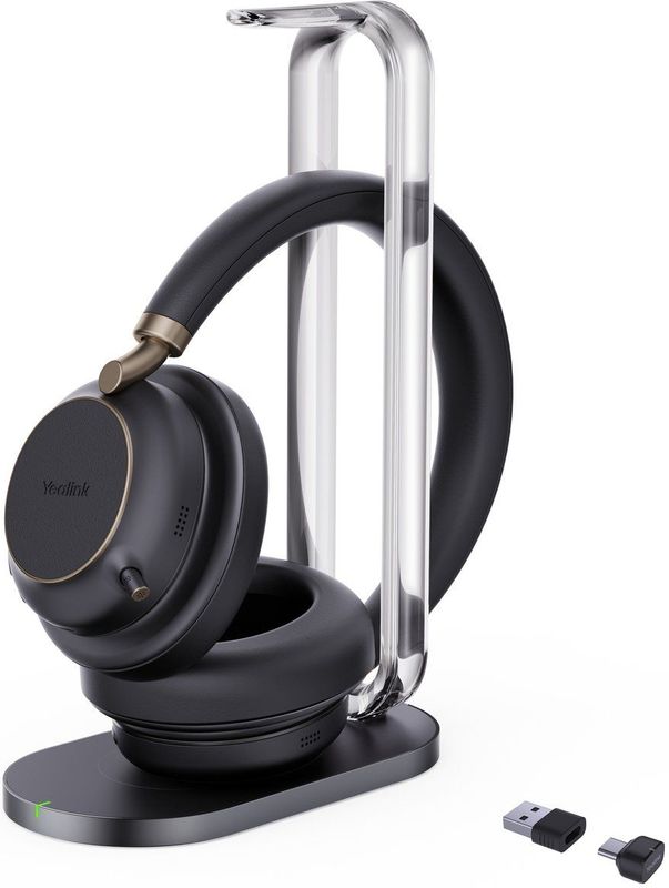 Yealink - BH 76 Plus - Headset - Zwart - USB-C/A - Inclusief Laadstandaard