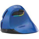 Delux - M618 Mini - Computermuis - Blauw - Draadloos - Ergonomisch
