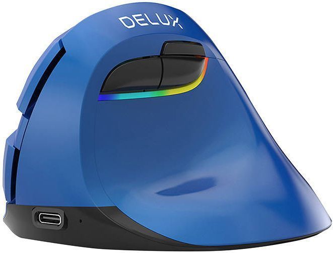 Delux - M618 Mini - Computermuis - Blauw - Draadloos - Ergonomisch