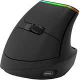 Wireless Vertical Mouse Delux M618DB BT4.0 + 2.4Ghz 4000DPI RGB