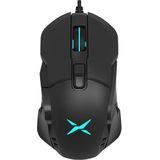 Delux Ergonomische Muis - Bedrade Muis - 16000 DPI - RGB - 1.8 Meter - Instelbare knoppen - Zwart