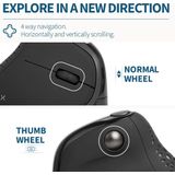 Delux Seeker M618XSD Ergonomische Muis - Draadloos - OLED - Oplaadbaar - Zwart