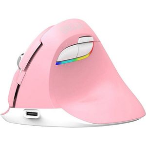 Delux - M618 Mini - Computermuis - Roze - Draadloos - 2400DPI